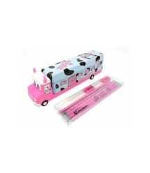 Metal Truck Pencil Box with Pencils and Sharpener